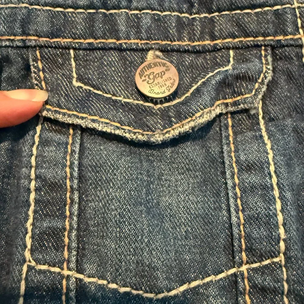Gap Kids Girls Medium 8 Denim Jean Jacket 100% Cotton Blue 1969 Classic